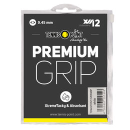 Overgrip Tennis-Point Premium Grip weiß 12er